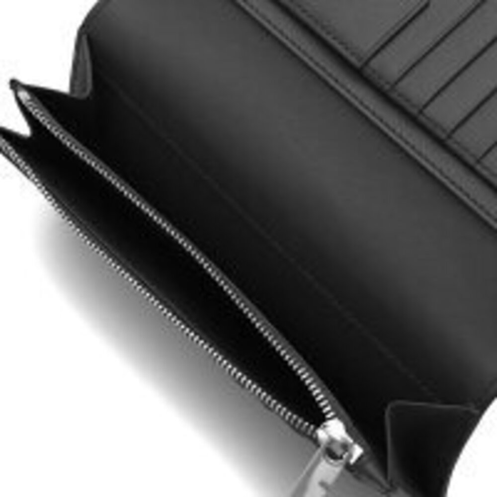 Burberry Cavendish Black Long Bifold Wallet